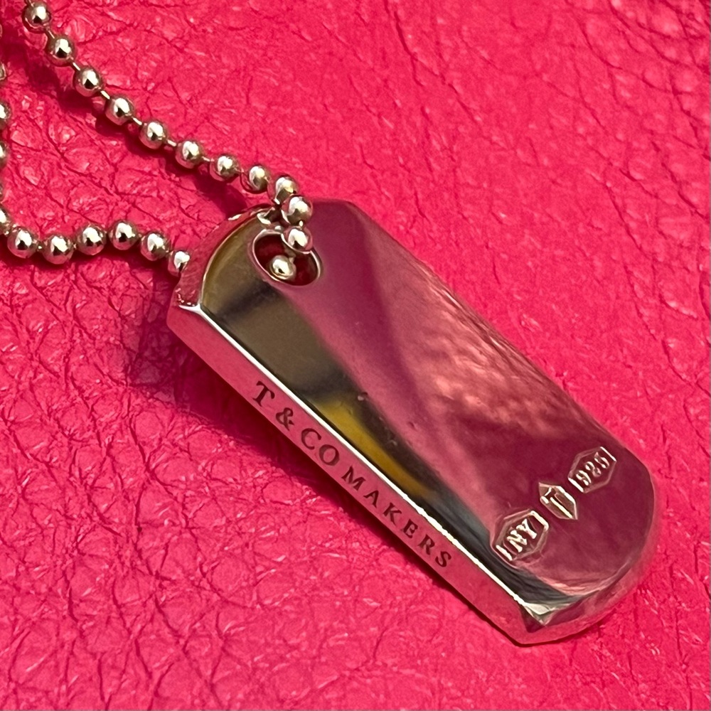✨✨✨SOLD✨✨✨ Tiffany & Co. T&CO Makers Silver Dog Tag Pendant Necklace